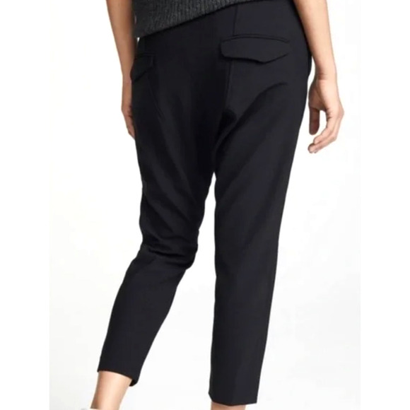 NEW Nili Lotan 2 Slouchy WOOL Drawstring Delancy Pants Elastic Waist Paris Black - Picture 4 of 8